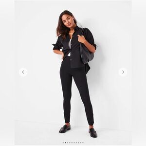 Spanx Ponte Zip Leggings - Petite Large